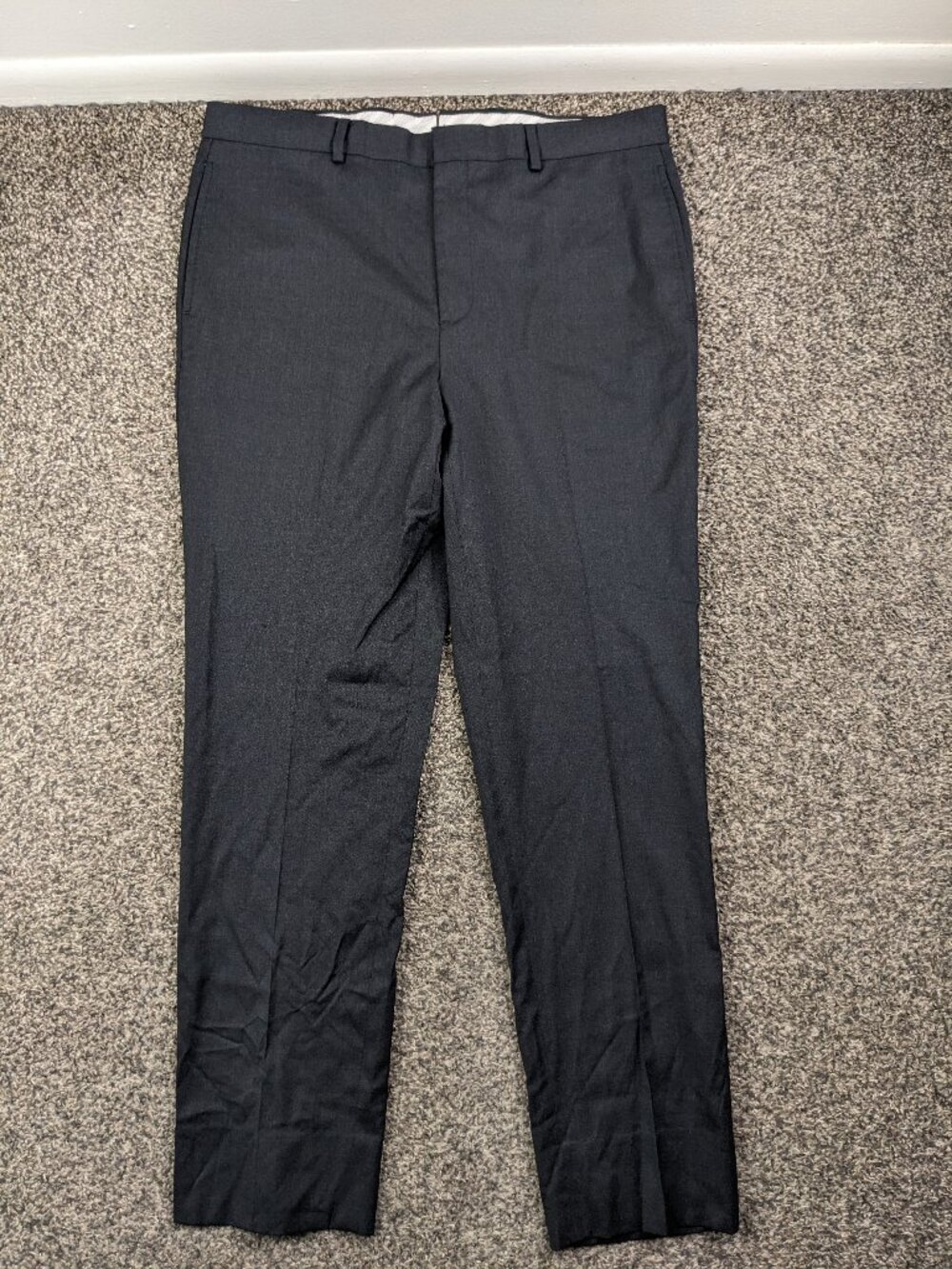 2022 Brooks Brothers Dress Pants Special Selection Reda Wool Gray 34x30 Slim Fit